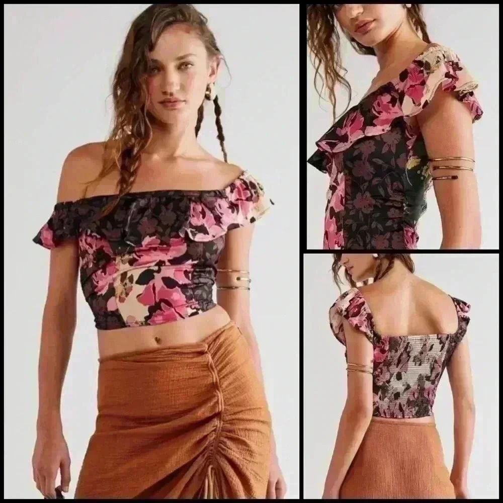 Free People Mimi Off The Shoulder Retro Combo Top Size S